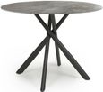 Avesta Dining Table - 4 Seater - 100cm - Round - Grey Marble Effect