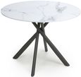 Avesta Dining Table - 4 Seater - 100cm - Round - White Marble Effect