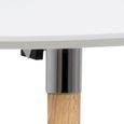 Belina Extending Oval Dining Table - 6-10 Seater - 170cm-270cm - White and Wood