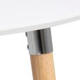 Belina Extending Oval Dining Table - 6-10 Seater - 170cm-270cm - White and Wood