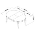 Hampstead Two Tone Round Extending Dining Table - 4-6 Seater - 120cm-165cm