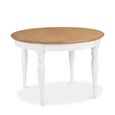 Hampstead Two Tone Round Extending Dining Table - 4-6 Seater - 120cm-165cm