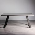 Hirst Grey Painted Tempered Glass Dining Table - 6 Seater - 180cm