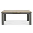 Oakham Dark Grey & Scandi Oak Extending Dining Table - 8-10 Seater - 180cm-225cm
