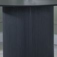 Bern Round Fluted Round Dining Table - 4 Seater - 120cm - Black - Drum Base