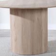 Bern Fluted Round Dining Table - 4 Seater - 120cm - Oak - Drum Base