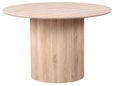 Bern Fluted Round Dining Table - 4 Seater - 120cm - Oak - Drum Base