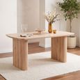 Bern Oak Fluted 6 Seater 160cm Dining Table with Pedestal Base thumbnail