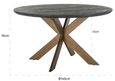 Blackbone Black and Brass 6 Seater Round Dining Table with Spider Legs