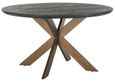 Blackbone Black and Brass 6 Seater Round Dining Table with Spider Legs