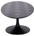 Blax Black Geometric Cube 10 Seater Oval Dining Table with Tulip Base