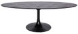 Blax Black Geometric Cube 10 Seater Oval Dining Table with Tulip Base