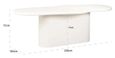 Bloomstone White Lime Plaster 12 Seater Pedestal Dining Table