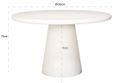 Bloomstone White Lime Plaster 4 Seater Round Pedestal Dining Table