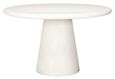 Bloomstone White Lime Plaster 4 Seater Round Pedestal Dining Table