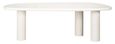 Bloomstone White Lime Plaster 8 Seater Pedestal Dining Table