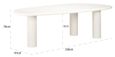 Bloomstone White Lime Plaster 8 Seater Pedestal Dining Table