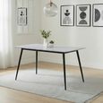 Breton Compact Dining Table - 4 Seater - 120cm - Grey Ceramic