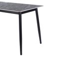 Breton Compact Dining Table - 4 Seater - 120cm - Grey Ceramic