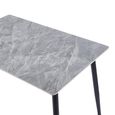 Breton Compact Dining Table - 4 Seater - 120cm - Grey Ceramic