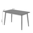 Breton Compact Dining Table - 4 Seater - 120cm - Grey Ceramic