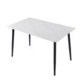 Breton Compact Dining Table - 4 Seater - 120cm - White Ceramic