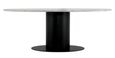 Brodman Grey Marble 8 Seater Oval Pedestal Dining Table