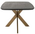 Cambon Dark Oak and Brass 8 Seater Dining Table with Spider Legs