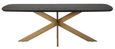 Cambon Dark Oak and Brass 8 Seater Dining Table with Spider Legs