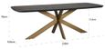 Cambon Dark Oak and Brass 8 Seater Dining Table with Spider Legs