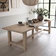Carbon Dining Table - 240cm - 10 Seater - Natural - Pine Wood