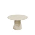 Carrera Round Dining Table - 4 Seater - 130cm - Travertine Beige Engineered Marble