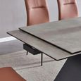 Cassino Dining Table - Extending - 4-8 Seater - 140cm-200cm - Grey Ceramic