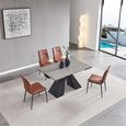 Cassino Dining Table - Extending - 4-8 Seater - 140cm-200cm - Grey Ceramic