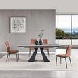 Cassino Dining Table - Extending - 4-8 Seater - 140cm-200cm - Grey Ceramic