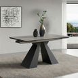 Cassino Dining Table - Extending - 4-8 Seater - 140cm-200cm - Grey Ceramic