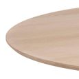 Christo Dining Table - 4 Seater - Round - Slatted Pedestal - 120cm - White Oak