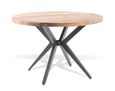 Clearance - Merino Round Dining Table - 4 Seater - 120cm - Industrial Acacia Wood - Brand New Item