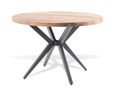 Clearance - Merino Round Dining Table - 4 Seater - 120cm - Industrial Acacia Wood - Brand New Item