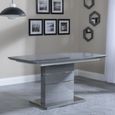 Clearance - Rimini 4-6 Seater Grey Gloss Extending Dining Table - 140cm-180cm thumbnail 4