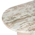 Coronel Beige Marble 10 Seater Dining Table with Fluted Pedestal Base