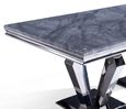 Dolce Dining Table - Grey Marble & Chrome - Sizes Available