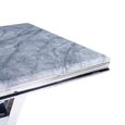 Dolce Dining Table - Grey Marble & Chrome - Sizes Available