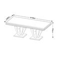 Dolce Dining Table - Grey Marble & Chrome - Sizes Available