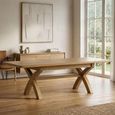 Dorchester Extending Dining Table - 200cm-250cm - 6-10 Seater - Cross Legs - Rustic Oak