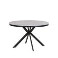Clearance - Ezra 4 Seater Grey Concrete Round Dining Table with Black Spider Legs - 120cm