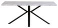 Clearance - Ezra 8 Seater Grey Dining Table with Black Spider Legs - 180cm