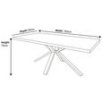 Clearance - Ezra 8 Seater Grey Dining Table with Black Spider Legs - 180cm