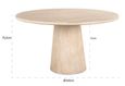 Fictus Travertine Beige 6 Seater Round Pedestal Dining Table