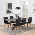Heaven Dining Table - 8 Seater - 200cm - Black Ceramic - with Star Legs